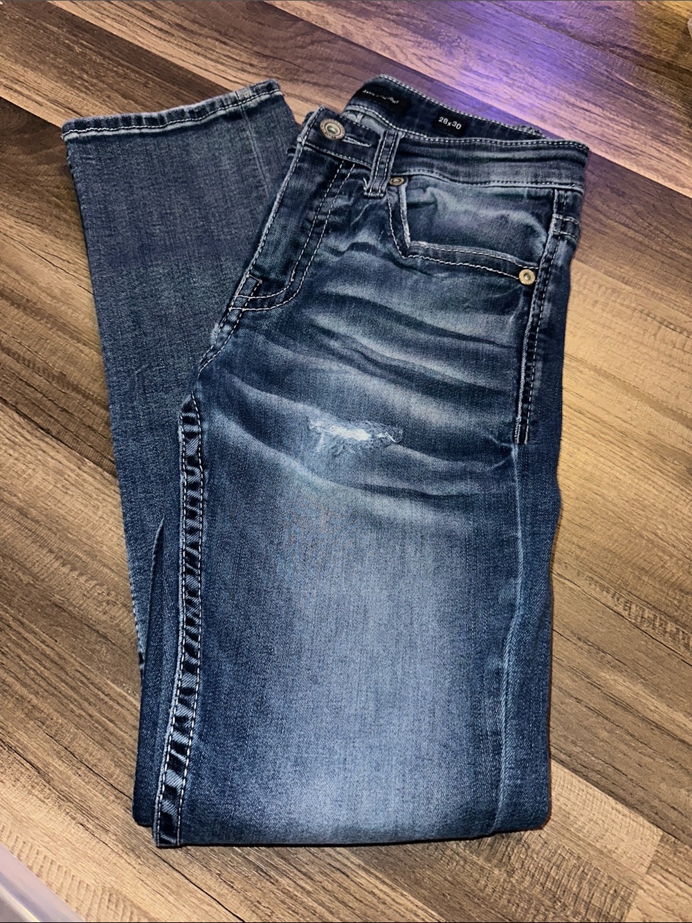 BKE Jake Straight boys 28x30 Washed Blue Jeans